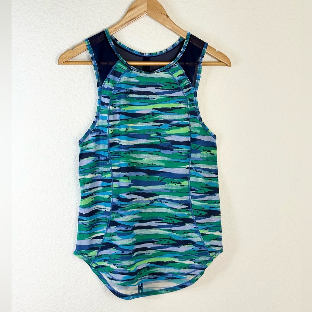 Lululemon Sculpt Blue & Green Seven Wonders Tank Top